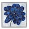 Stupell Industries Modern Deep Blue Floral Carnation Flower Petal Outline Framed Wall Art